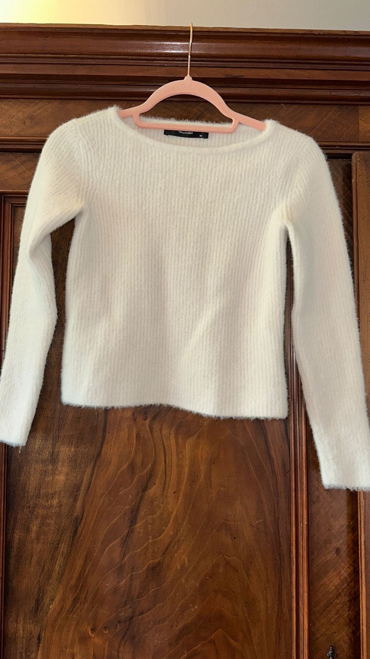 Hallhuber Maglioni & Felpe: Hallhuber, Weisser kuscheliger Pullover, Grösse XS – Usato da St. Gallen venduto da jul_5skb 1