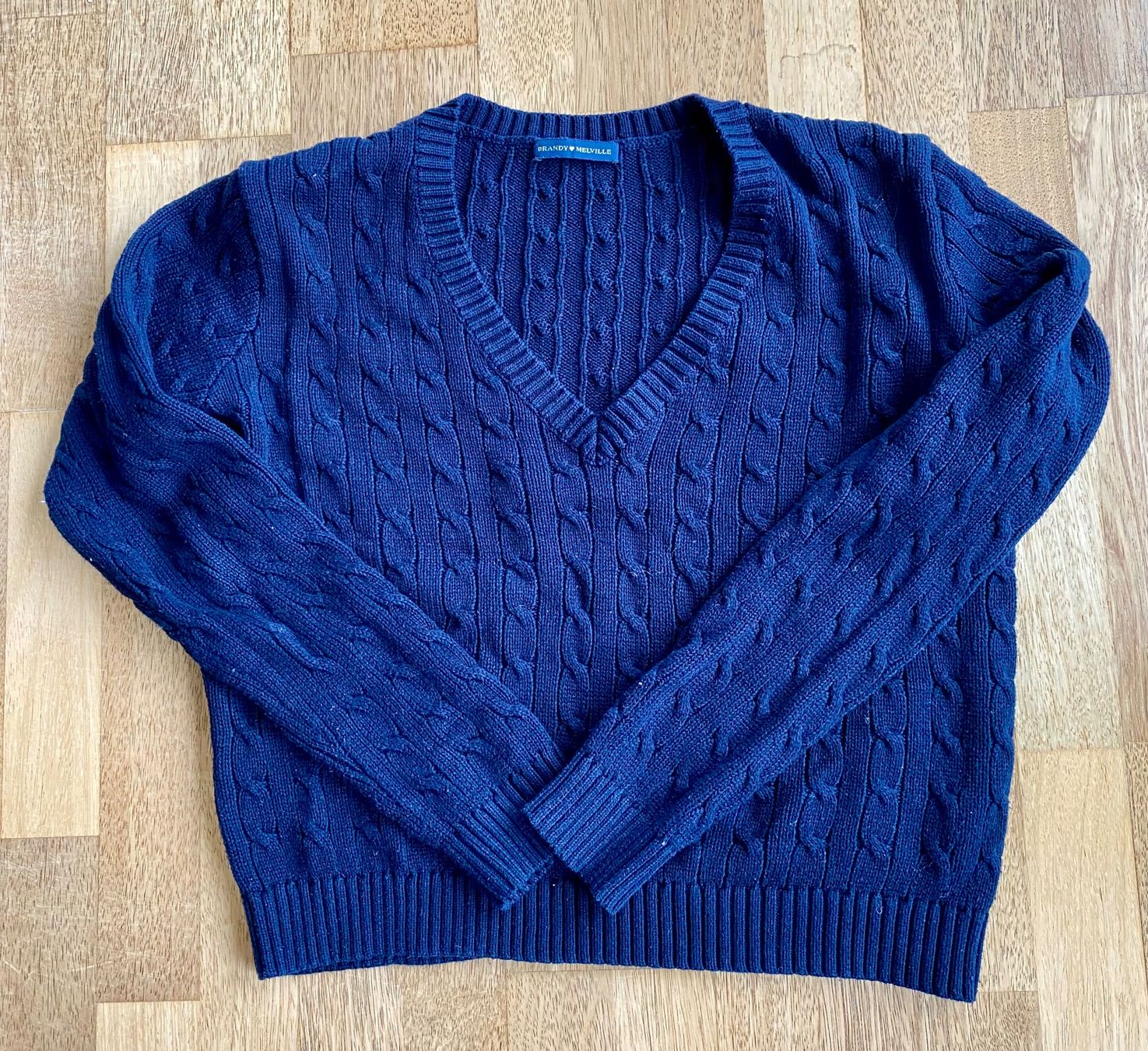 Brandy Melville Maglioni & Felpe: Brandy Melville Strickpullover, Dunkelblau – Usato da Vaduz venduto da Njord72