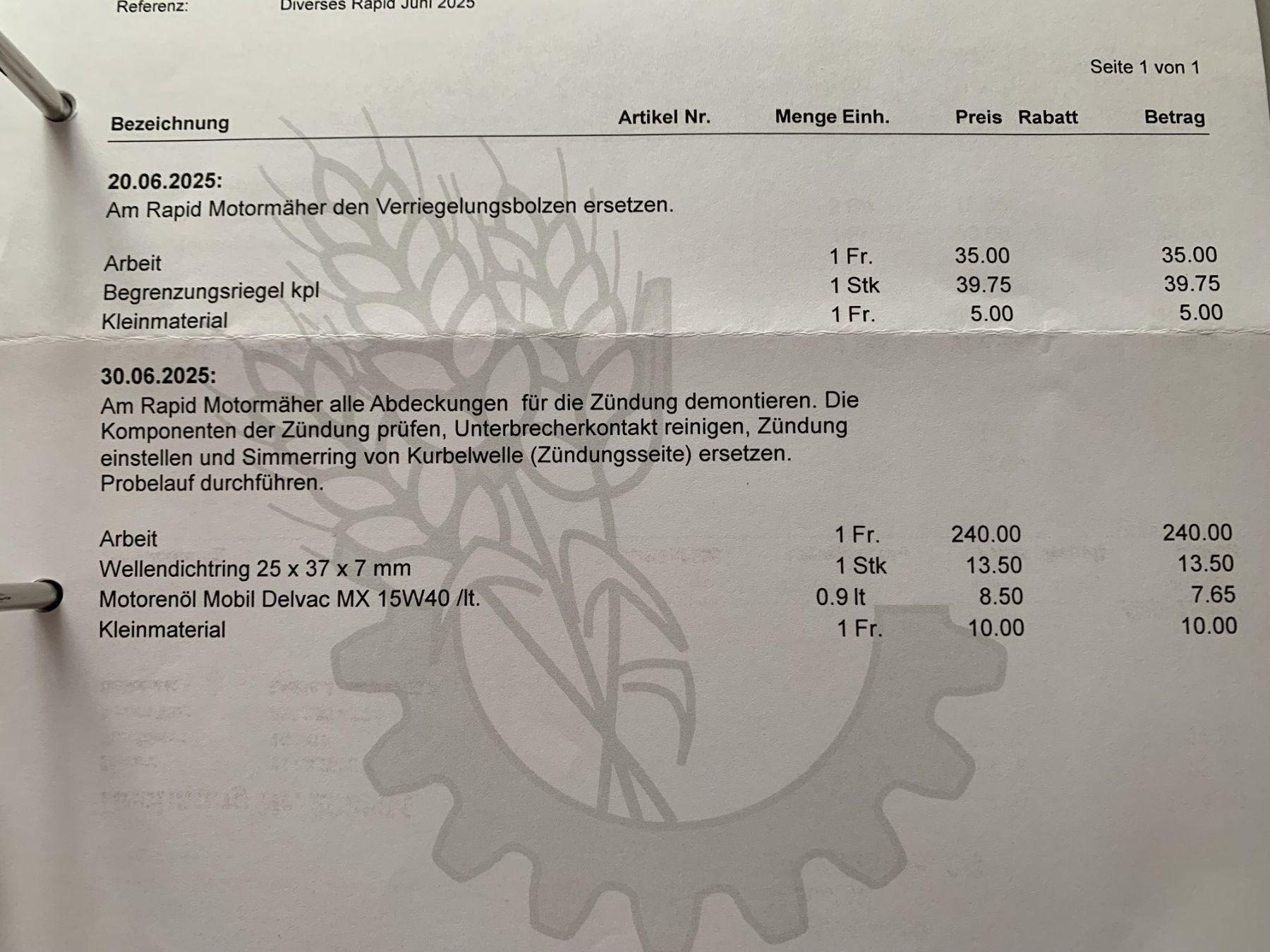 Rapid Tutte le macchine: Motormäher Rapid 203 – Usato da Benken SG venduto da niwrega 4