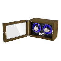 BLuxe Wood Style Uhrenbeweger – Blaues LED-Licht – NEU & OVP