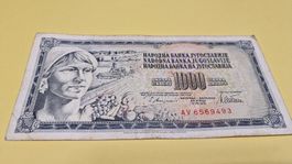 Jugoslawien 1000 Dinar Banknote, 12.VII.1978, Top Zustand!