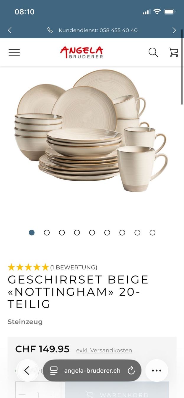 Geschirrsets: Geschirrset und passende Schalen – Neu (gemäss Beschreibung) aus Niederneunforn von Jakarta