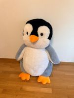 XXL Plüschtier Pinguin Kuscheltier gross grau weiss