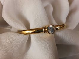 750 Gelbgold Armreif oval