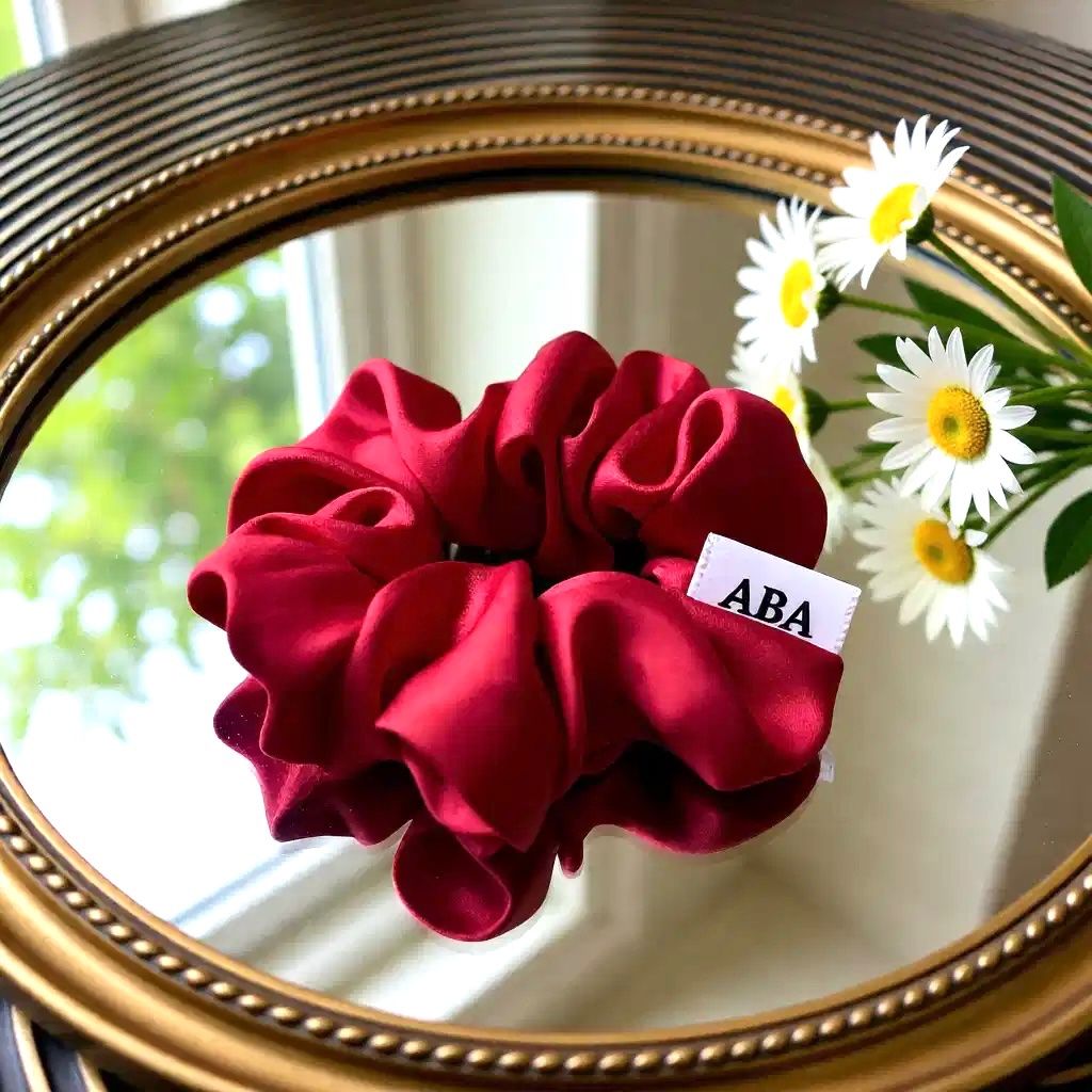 Accessori per capelli: Seide Scrunchie Handgemachtes - Rotwein Scrunchie - Neu! – Nuovo e nell'imballaggio originale da Vals venduto da ABA-Atelier 4