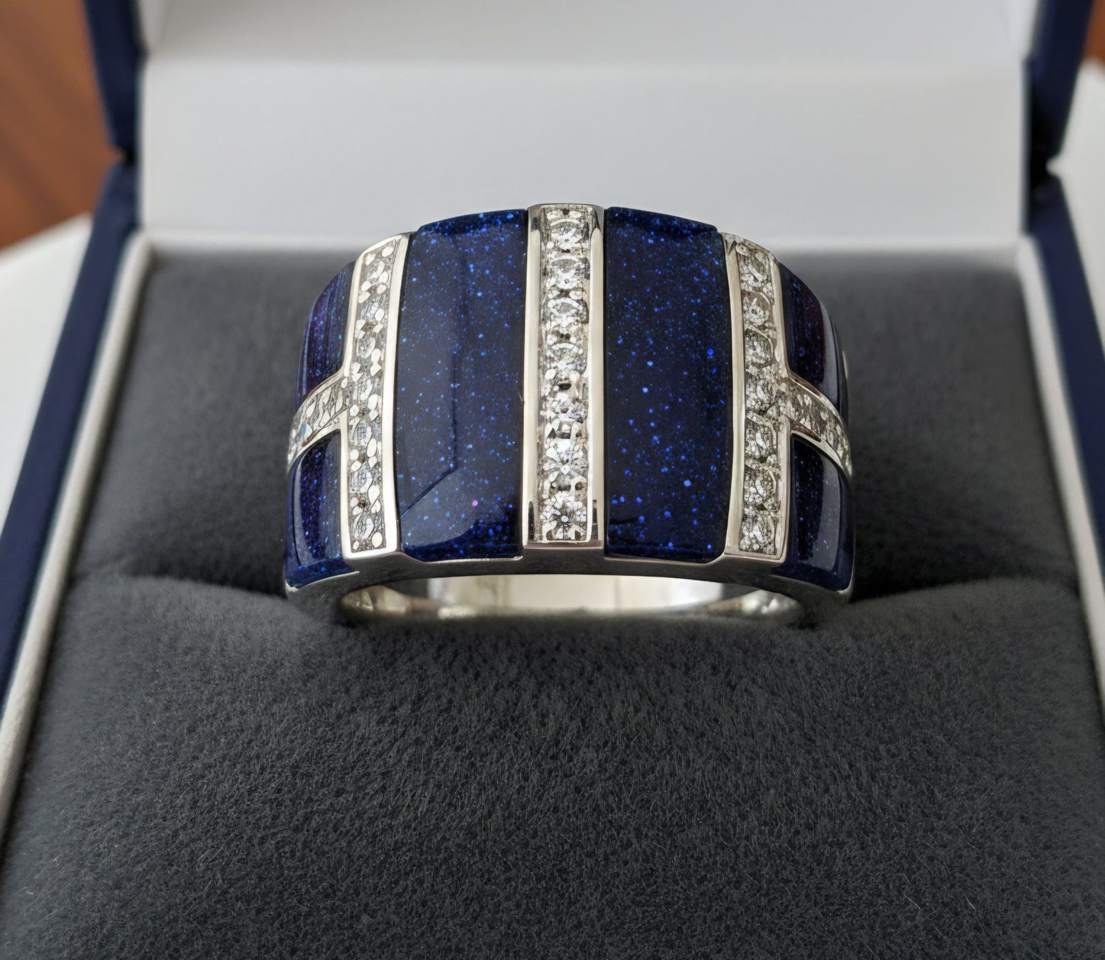 Anelli: Designer Silberring 925 mit Blaufluss Edelstein - NEU – Nuovo e nell'imballaggio originale da Uetikon am See venduto da Coralreef