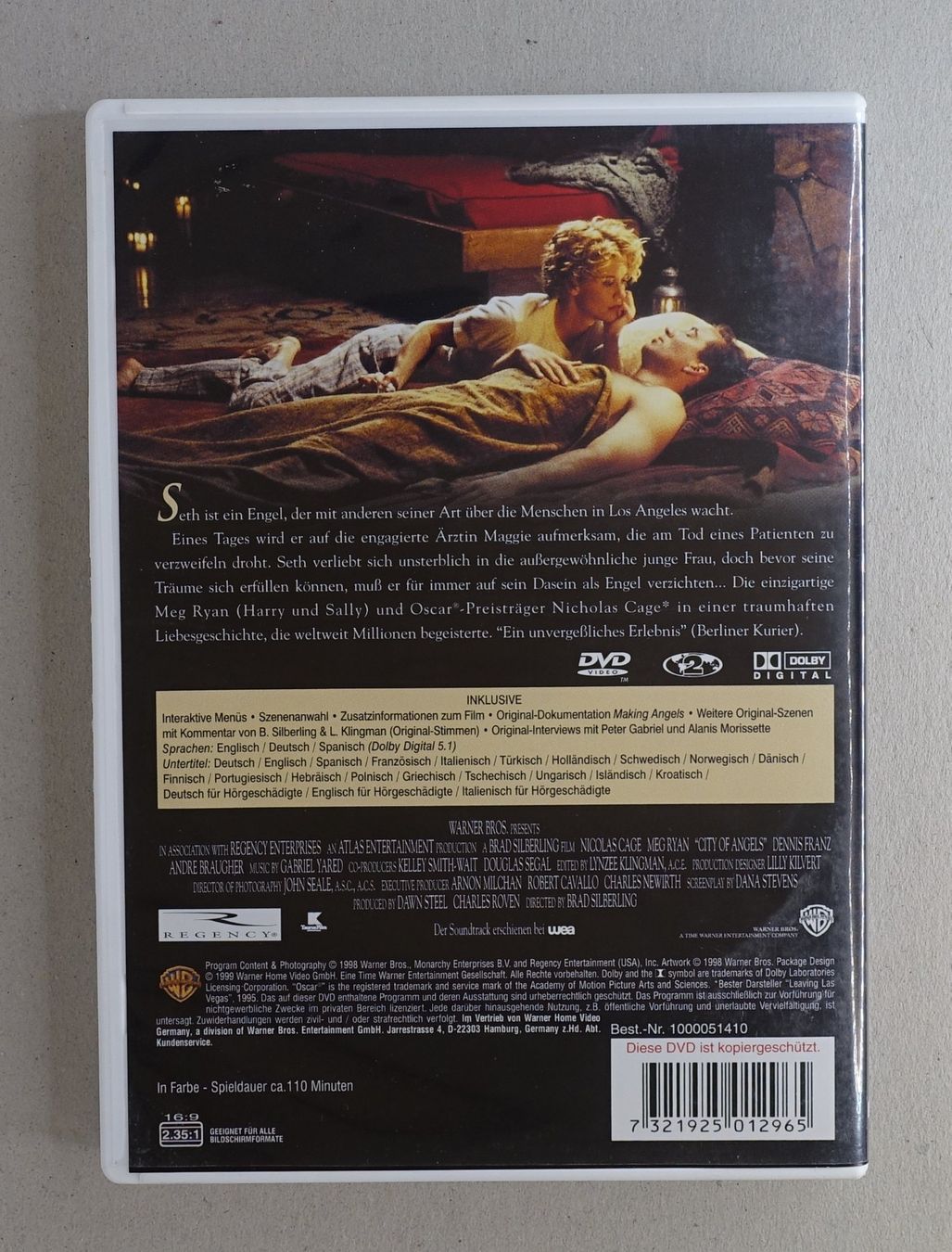Tous les DVDs: Stadt der Engel - DVD mit Nicolas Cage, Meg Ryan – D'occasion à Sessa par fraenklishop 1