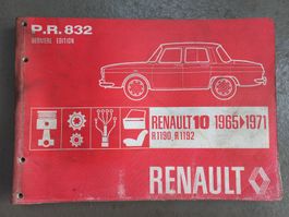 Oldtimer Renault Ersatzteilbuch Renault R10 R 10 1965 - 1971