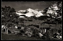 Adelboden, Ortspartie mit Bonderspitz, K