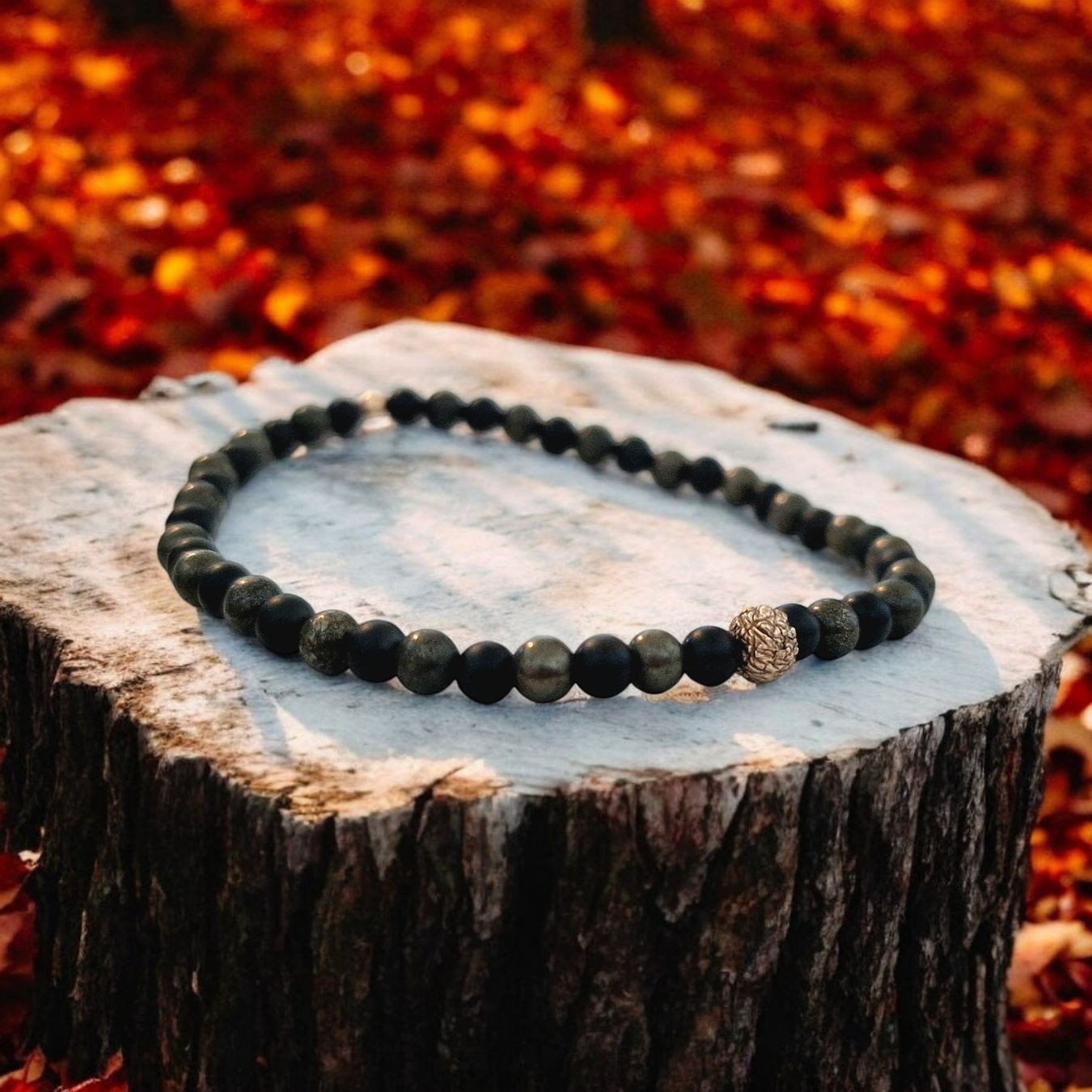Bracciali & Braccialetti: Armband Schwarzer Turmalin,  Pyrit, Goldbronze – Nuovo e nell'imballaggio originale da Aarau venduto da Schmuckhoehle_MD 7