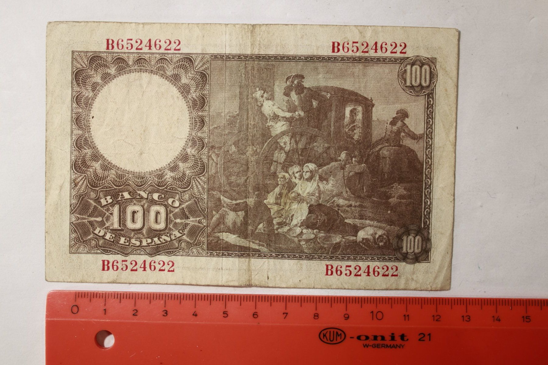 Banconote: 100 pesetas  1948 – Usato da La plaine venduto da 7A6T2ME 1