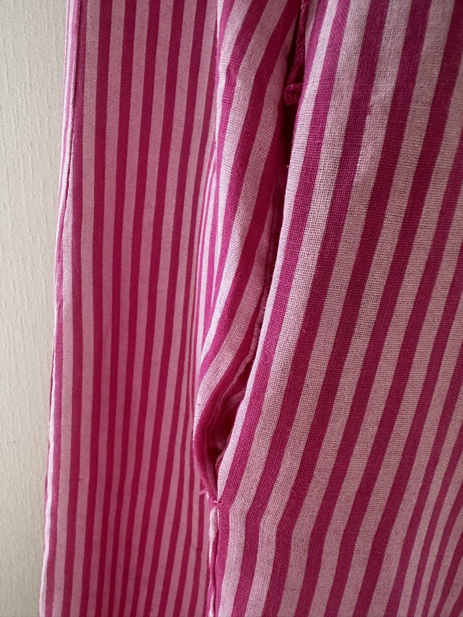 Kleider: Robe rayée en lin rose taille 46 – Neu (gemäss Beschreibung) aus Châtelaine von Alexandra.jankowski 1