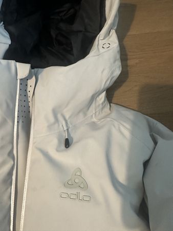 Odlo ski jacket with hood light grey size M