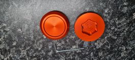 Orange Motorrad Gabel Abdeckung Schutz 2 Stk Neu! 50