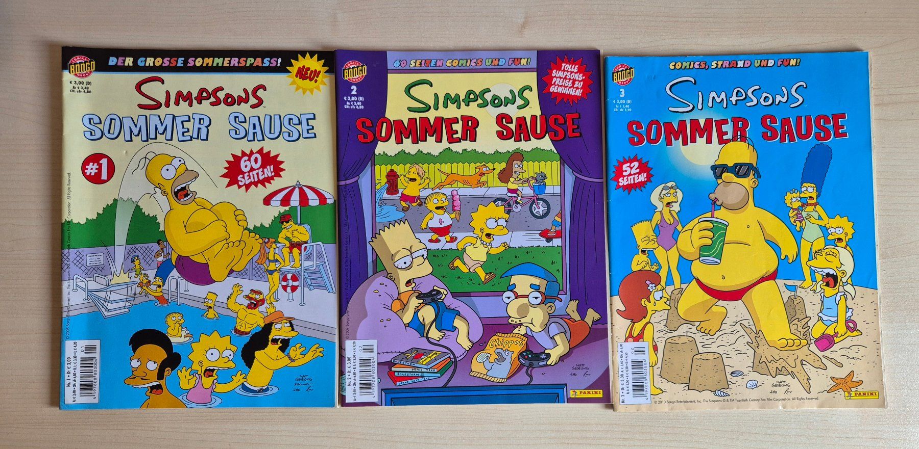 Comics: Simpsons Sommer Sause Nr. 1 bis 9 – Gebraucht aus Sargans von Gkohler0
