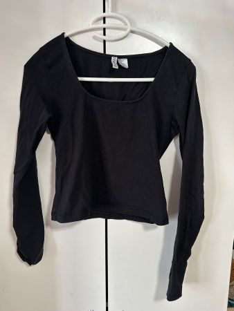 Damen Langarmshirt Schwarz Grösse S H&M Basic guter Zustand