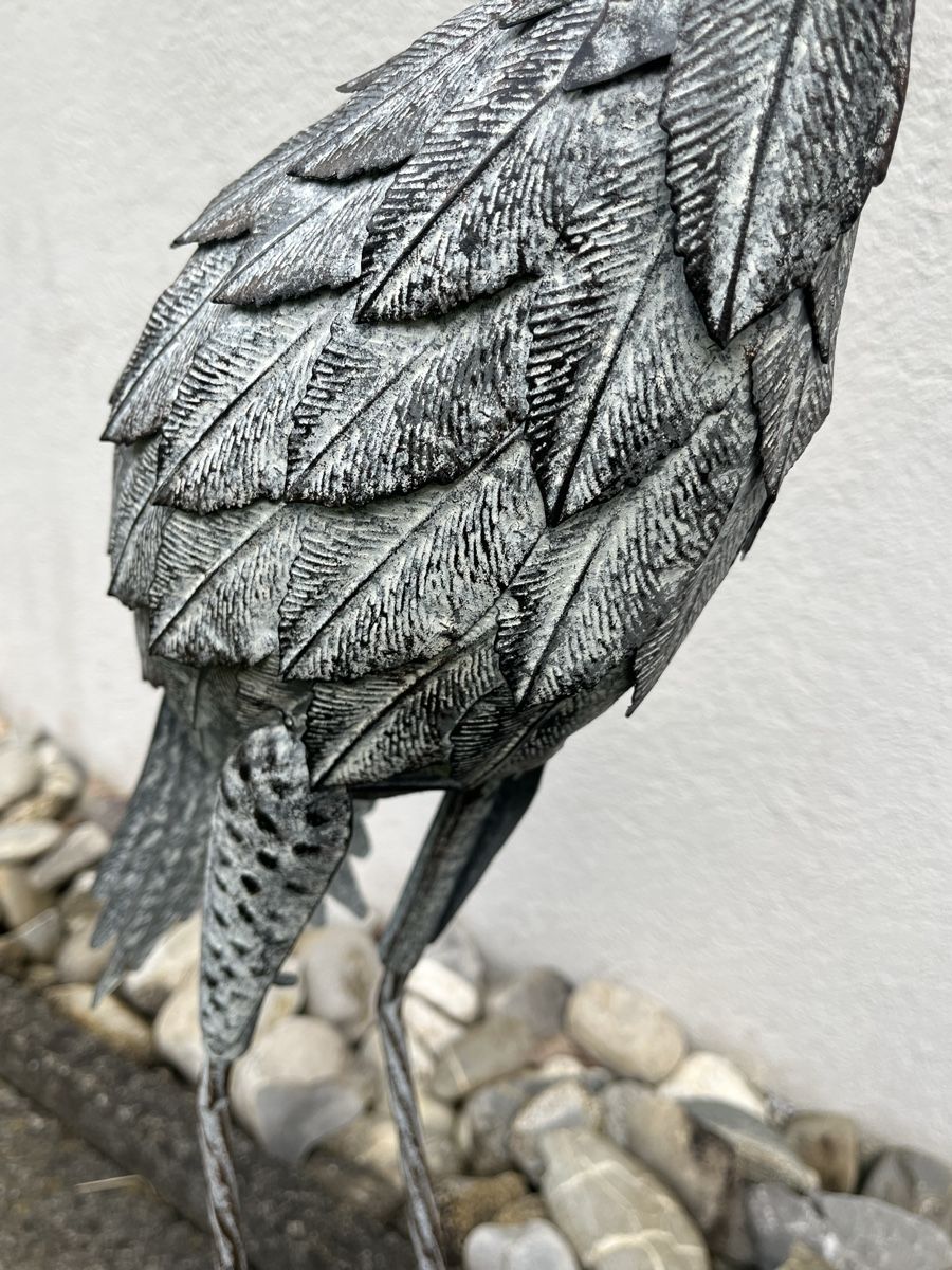 Statuette: Gartendeko Reiher, Vogel aus Eisen, Metall – Nuovo (secondo la descrizione) da Sax venduto da _Kornblume_ 1