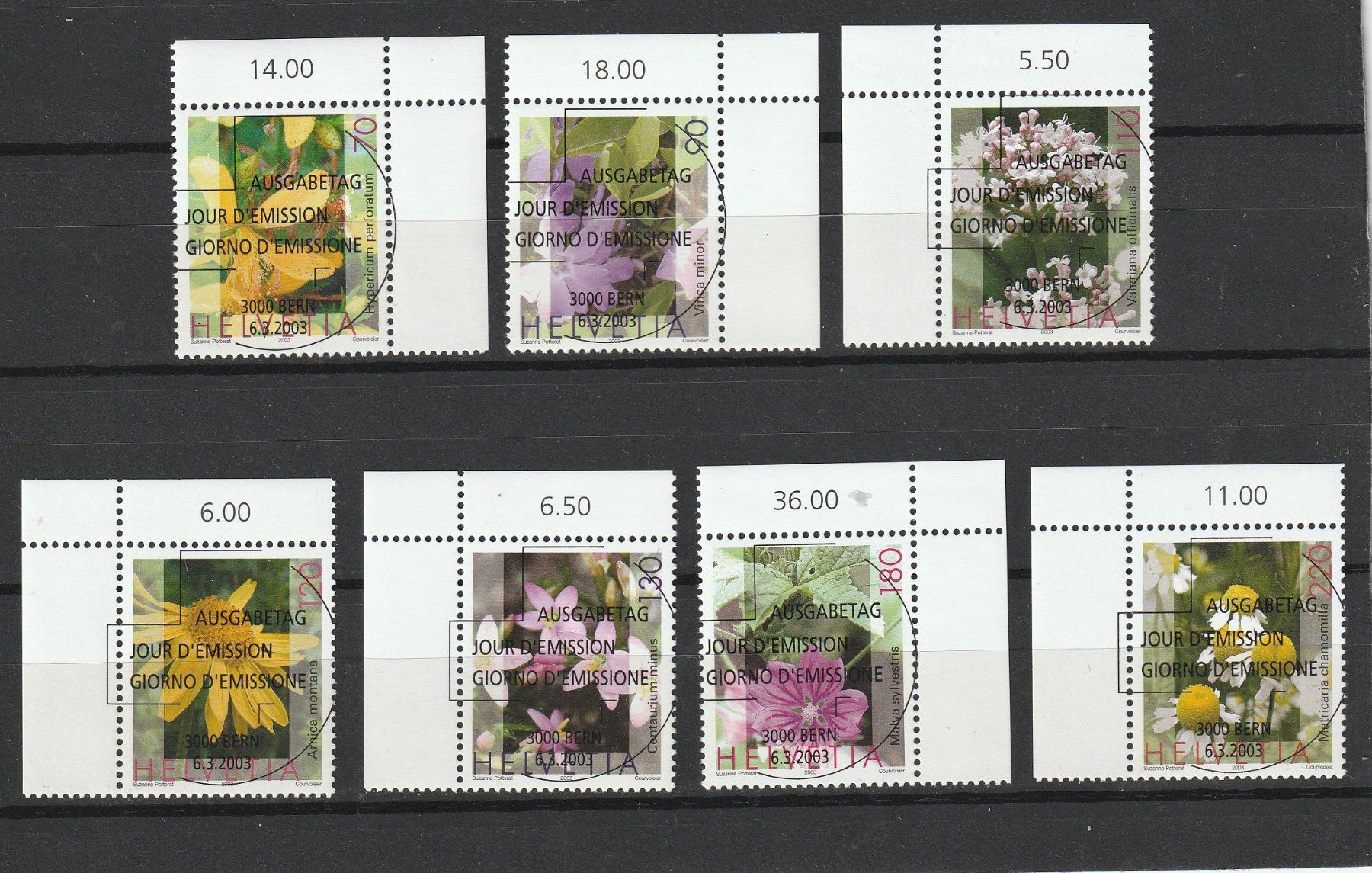 Alle Briefmarken: 2003 Dauermarken Heilpflanzen, ET - Vollstempel – Neu und originalverpackt aus Homburg von masina01