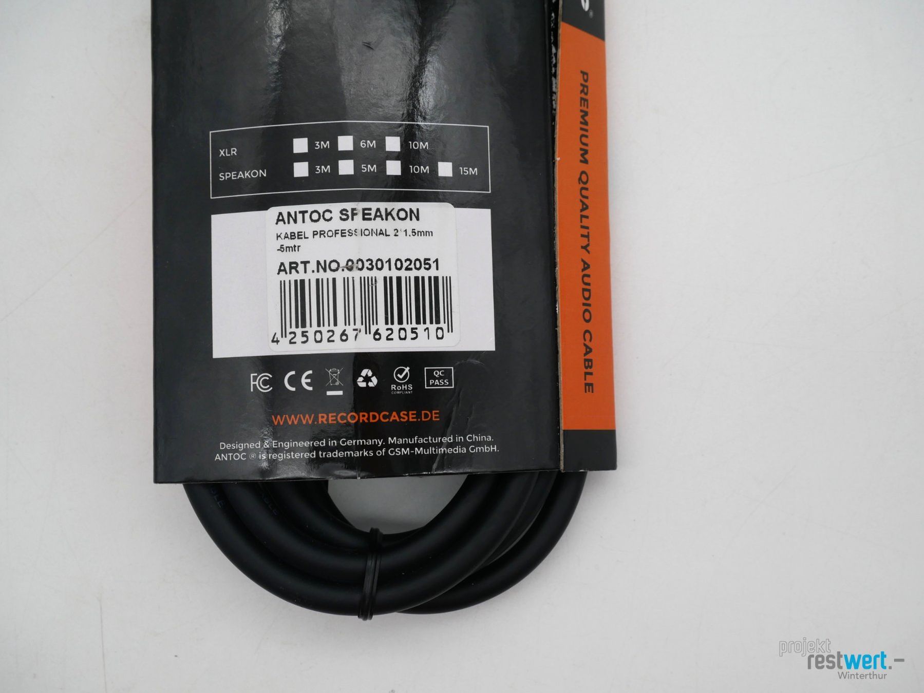 Kabel: ANTOC Speakon Kabel Professional schwarz – Neu (gemäss Beschreibung) aus Winterthur von Restwert_Winterthur 5