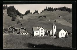 Valzeina /Prätigau, Ortsansicht im Sonn