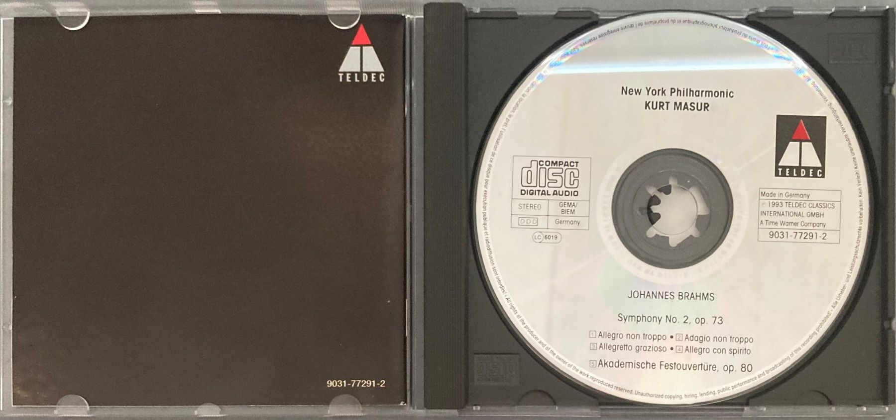 CDs: BRAHMS.... - SYMPHONY NO.2 / ACADEMIC FESTIVAL OVERTURE – Gebraucht aus Poliez-Pittet von Newtown-Records 2