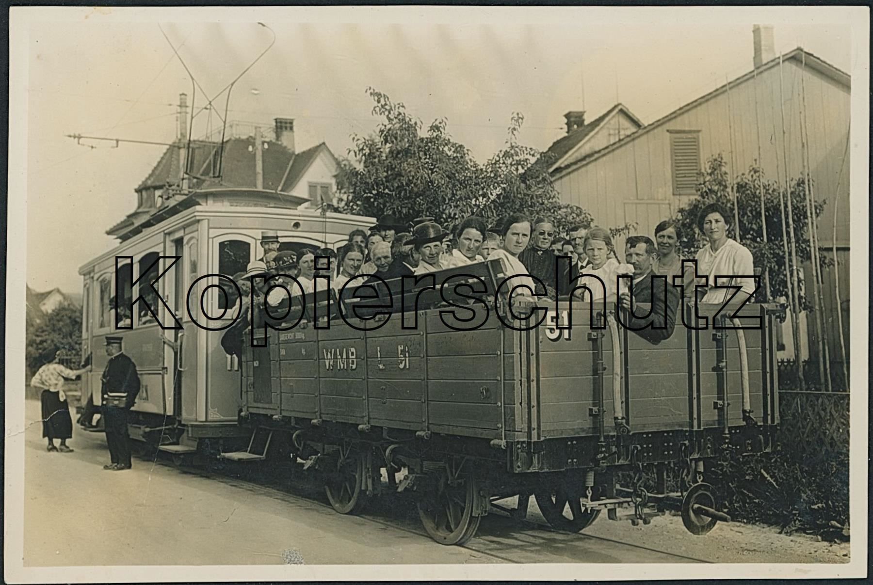 Ansichtskarten: ZH Wetzikon Meilen Bahn WMB - Tram – Gebraucht aus Schindellegi von dolpitz