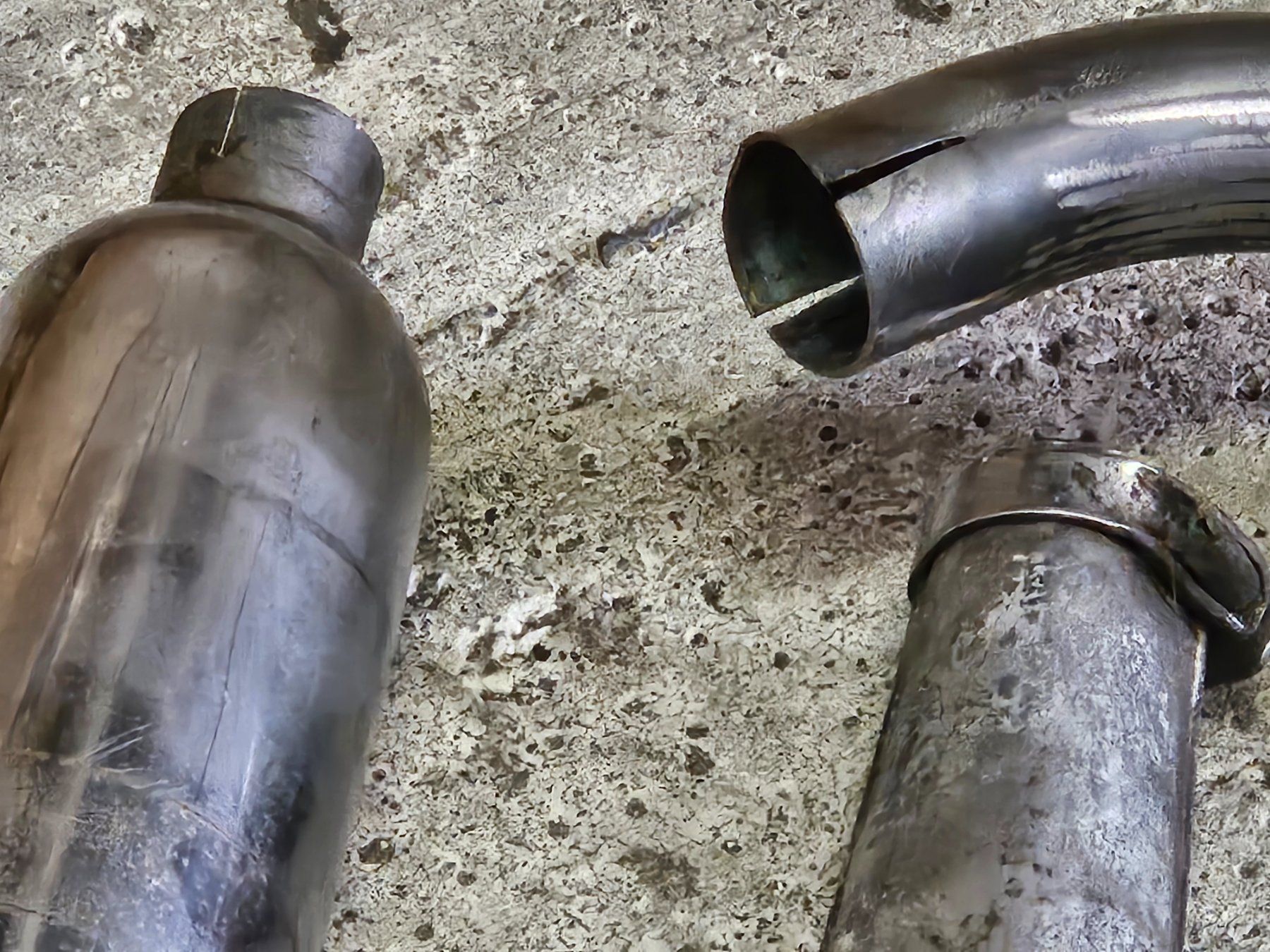 Sistemi di scarico: Oldtimer Motorrad Schalldämpfer Auspuff BSA Enfield – Usato da Haslen GL venduto da elrockero 2