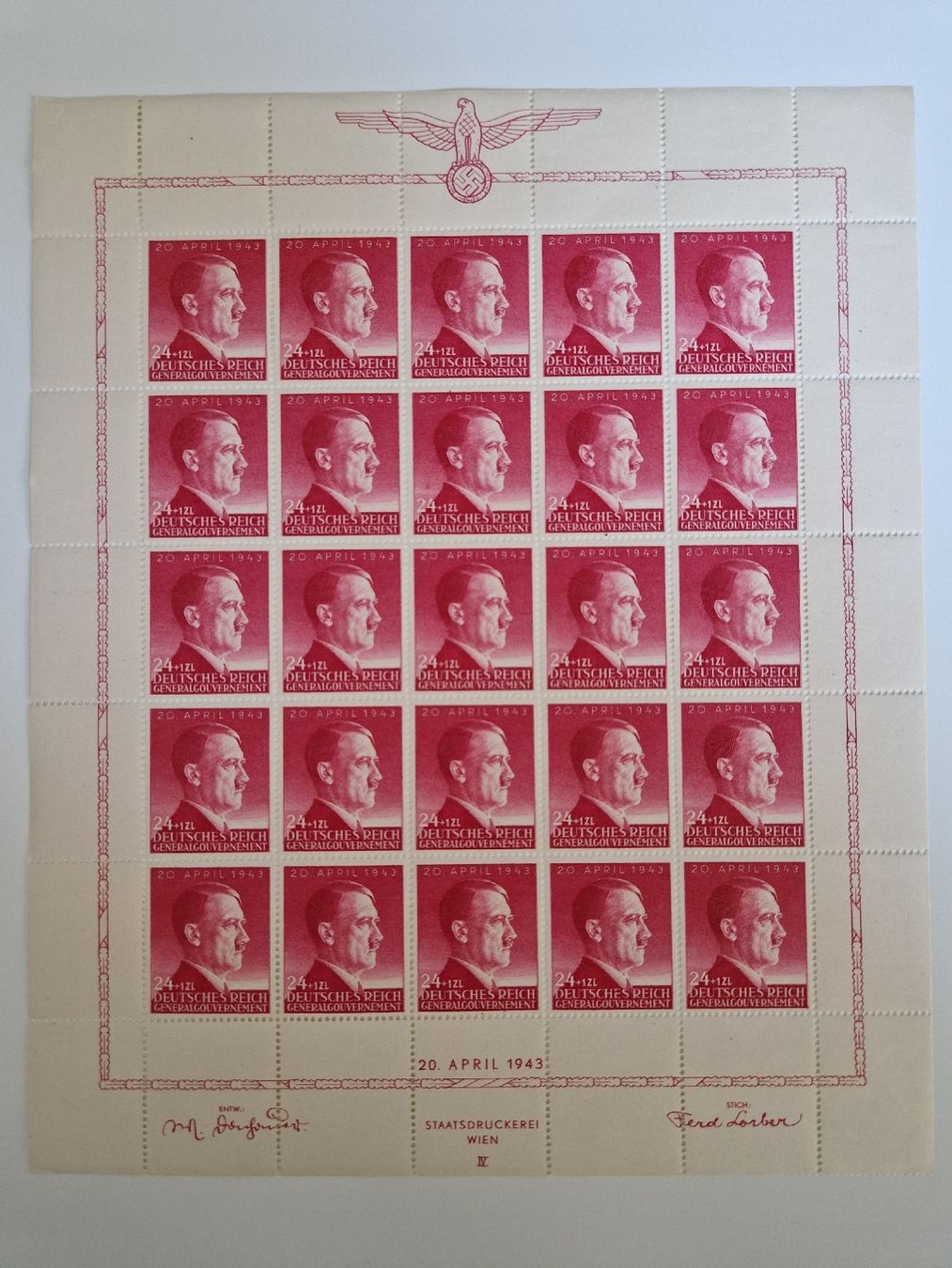 Tutti i francobolli: Deutsches Reich Adolf Hitler Bogen Briefmarken postfrisch – Nuovo (secondo la descrizione) da St. Gallen venduto da Enrico_SG