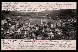Relief-AK Huttwyl, aus der Vogelschau