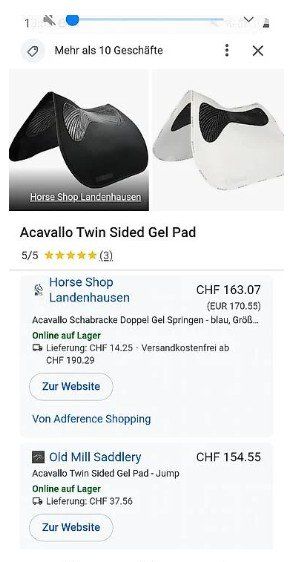 Decken: Acavallo Schabracke stossdämpfend gelpad – Gebraucht aus Gränichen von Zmoonlight 2