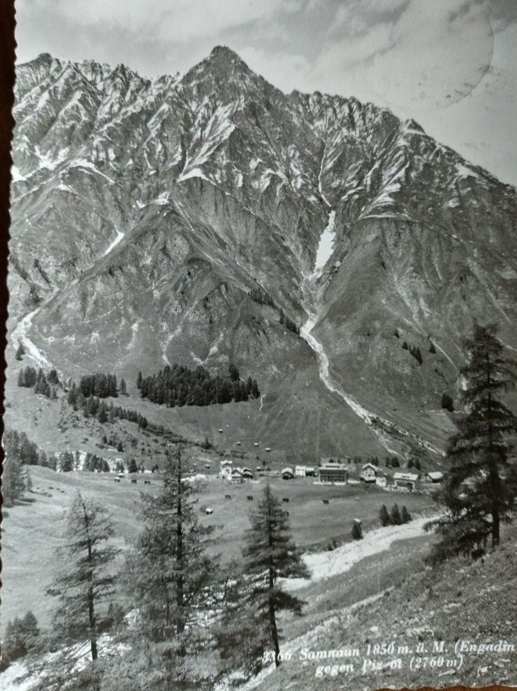 Cartoline postali: Ansichtskarte Samnaun  1954   s/w – Usato da Wildhaus venduto da Hukwildhaus 2