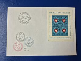 1. Tagesbrief NABA 1971 Basel Ausgabetag 11.03.1971