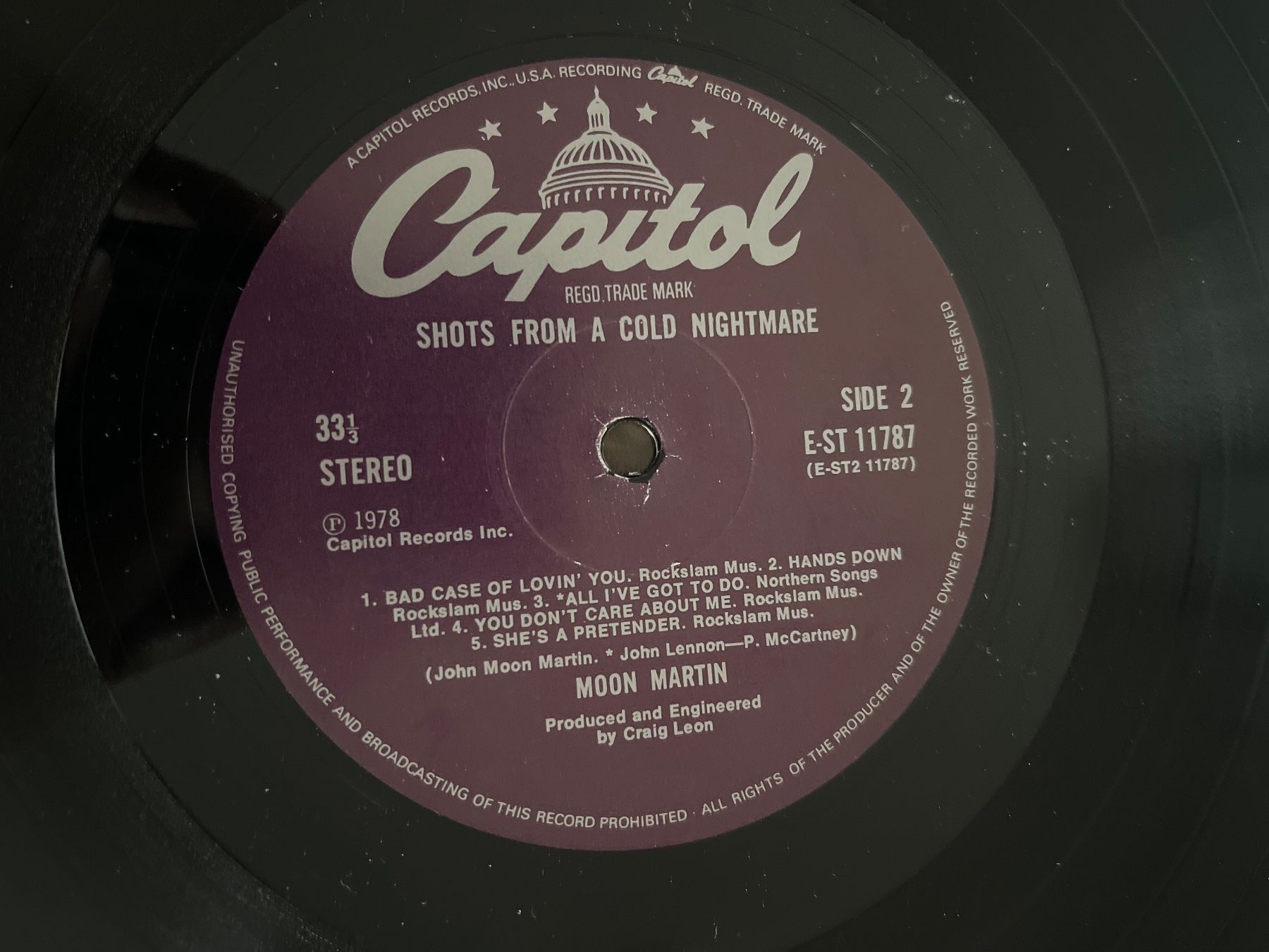 Dischi in vinile: S1816/Moon Martin - Shots From A Cold Nightmare – Usato da Frutigen venduto da Philippe_jsp 2