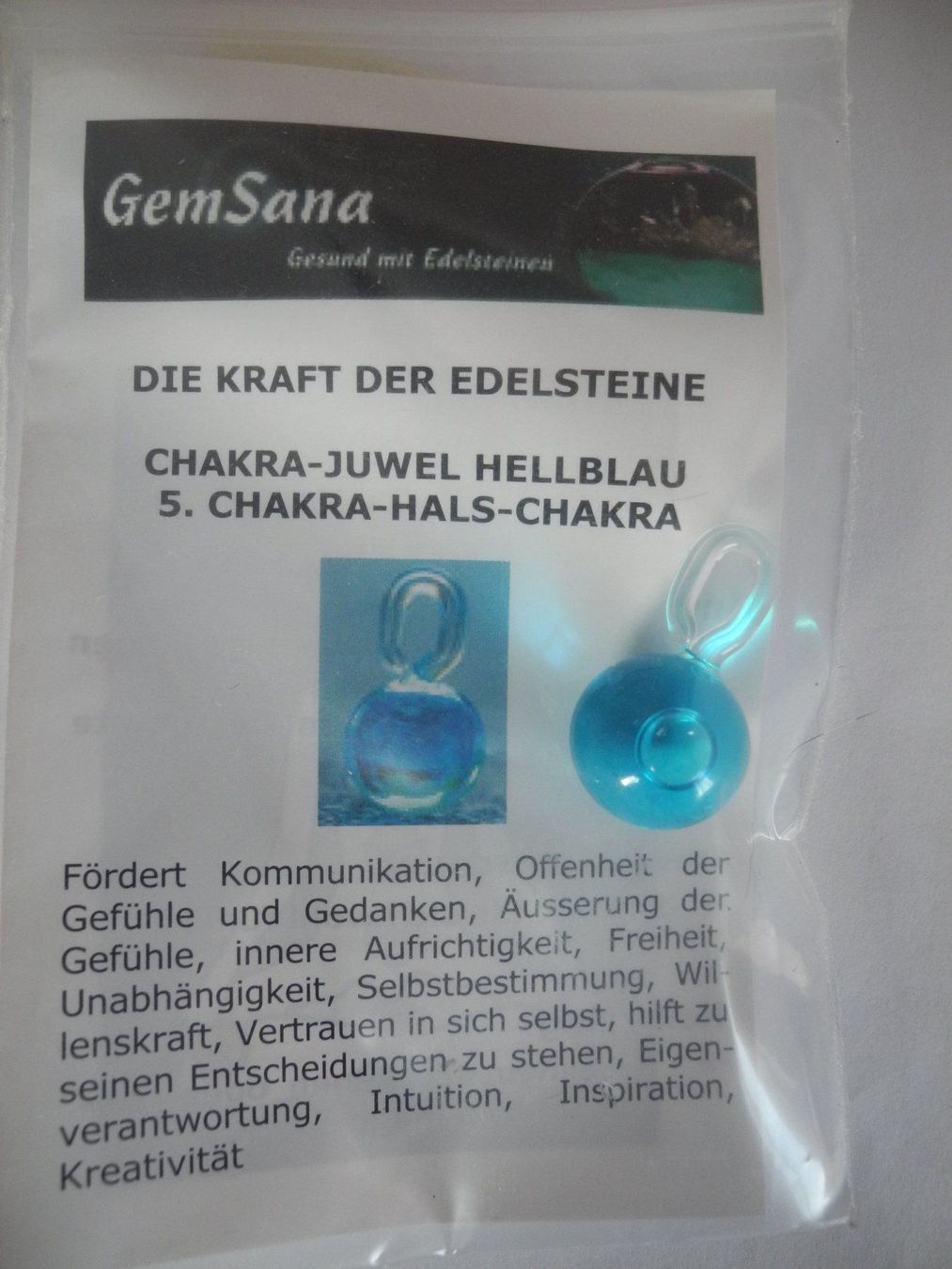 Minerali & Pietre curative: Chakra-Juwel Hellblau 5. Chakra-Hals – Nuovo e nell'imballaggio originale da Kottwil venduto da Crazyrolf