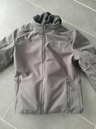 Harley Biker Jacke schwarz wie neu mit Innenhoodi