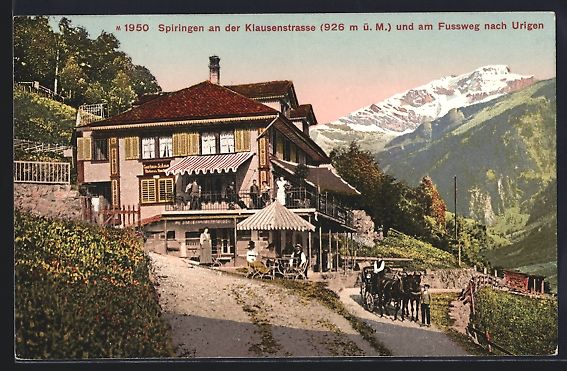 Cartoline postali: AK Spiringen, Gasthaus St. Anton – Usato da Berlin venduto da bartko-reher