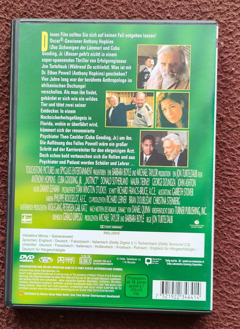 Alle DVDs: DVD Instinkt mit Anthony Hopkins – Gebraucht aus Heerbrugg von sve_p826 1