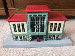 bahnhof modelleisenbahn 1940er jahre,  ampel modelleisenbahn
