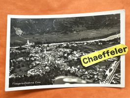 Alte Ansichtskarte Graubünden, Ems, seltene Luftaufnahme