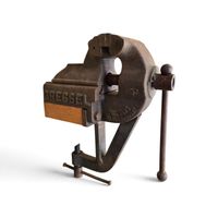 Seltenes GRESSEL Schraubstock Tischmodell(Sulzer Elektrogus)