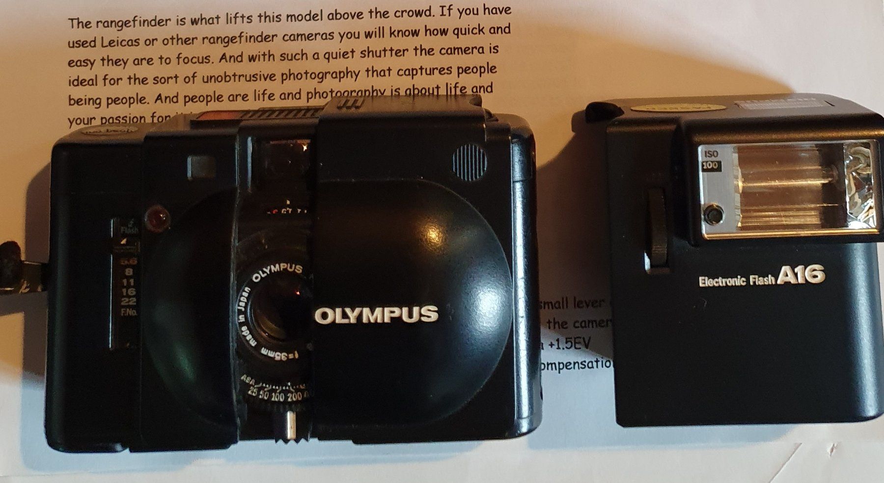 Olympus Kamera: Olympus XA et flash A16 – Gebraucht aus Froideville von Sliop