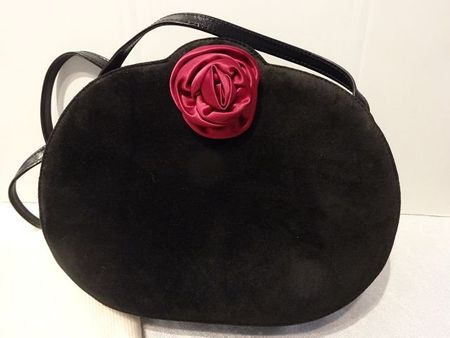 Vintage Suede leather Bag SWISS Brand BALLY (1985) pink Rose