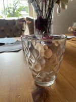 12 Gläser transparent mit Punktmuster- fast wie neu