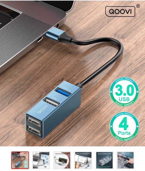 Unità & Adattatore: USB-C Hub,  4 in 1,  Farbe: Silber – Nuovo e nell'imballaggio originale da WOLLERAU venduto da bestcorner 1
