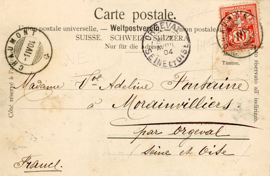 Cartoline postali: Chaumont   NE         en 1904 – Usato da Brig venduto da Valcards54 1