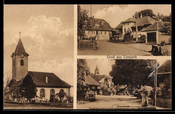 Cartoline postali: Limpach, Kirche in der Aussenansicht, St – Usato da Berlin venduto da bartko-reher