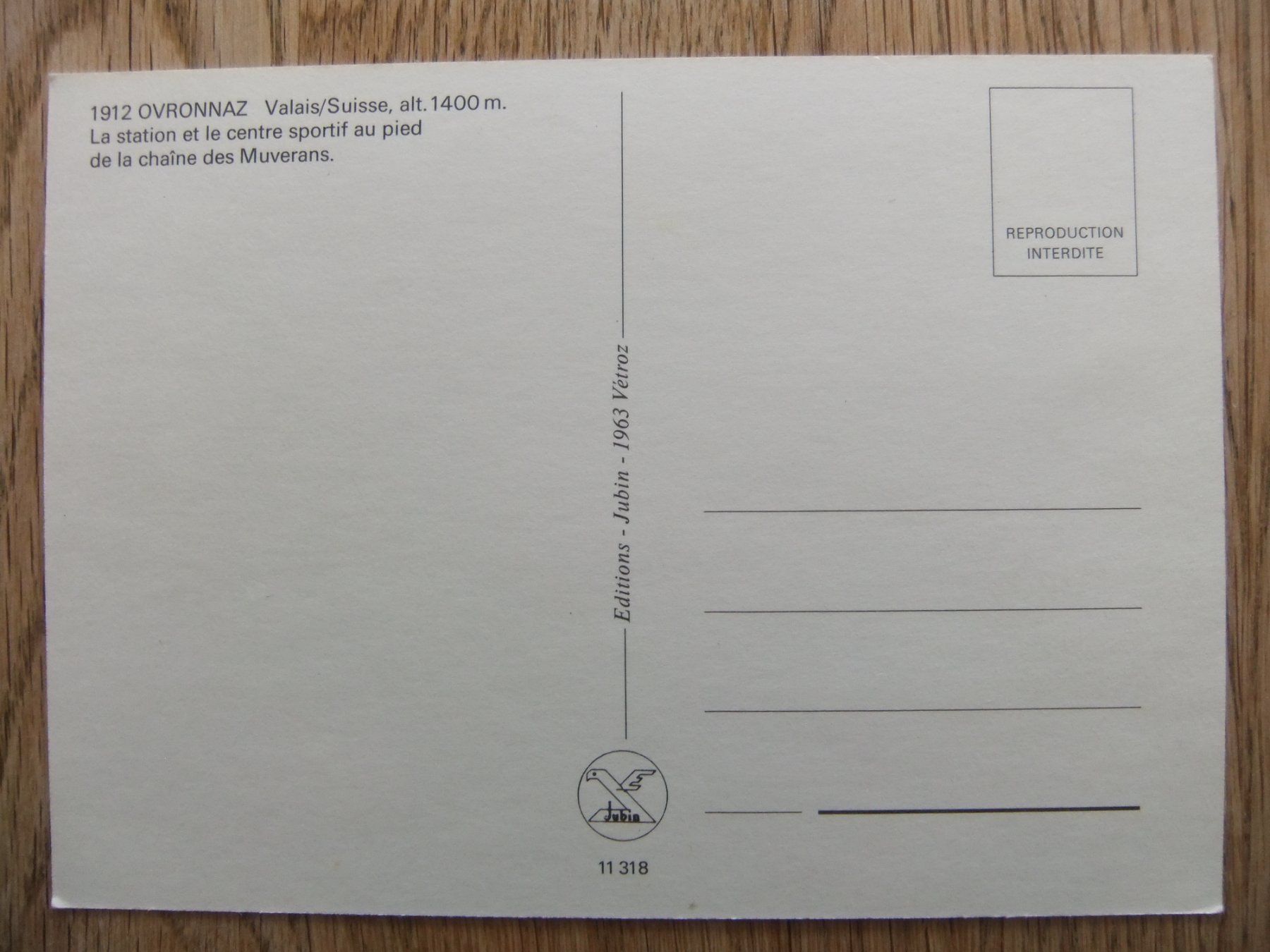 Ansichtskarten: Ovronnaz Valais – Gebraucht aus St. Niklaus VS von wunschlos54 1