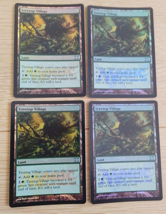 4 x Magic the Gathering Karte Treetop Village foil Promo | Kaufen auf ...