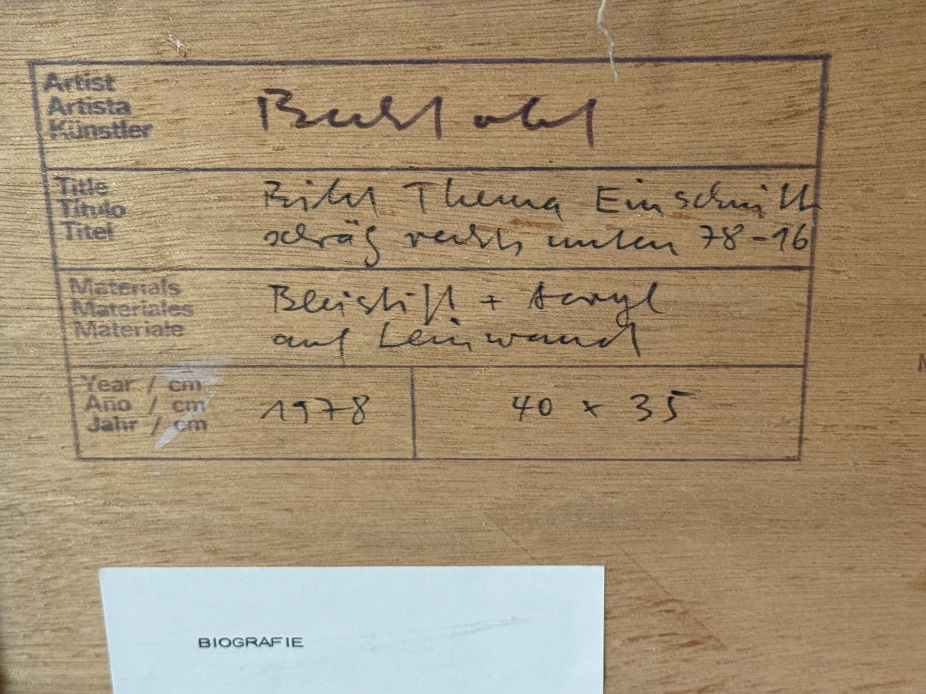 Gemälde: BECHTOLD Erwin 1925-2022 Mischtechnik signiert – Gebraucht aus Bern von Jwpm66 6
