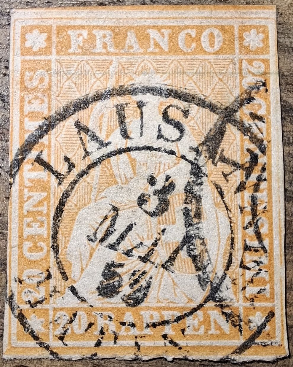 Tutti i francobolli: Strubel 25D Lausanne Kat. 280.- – Usato da Balgach venduto da SIMEON27